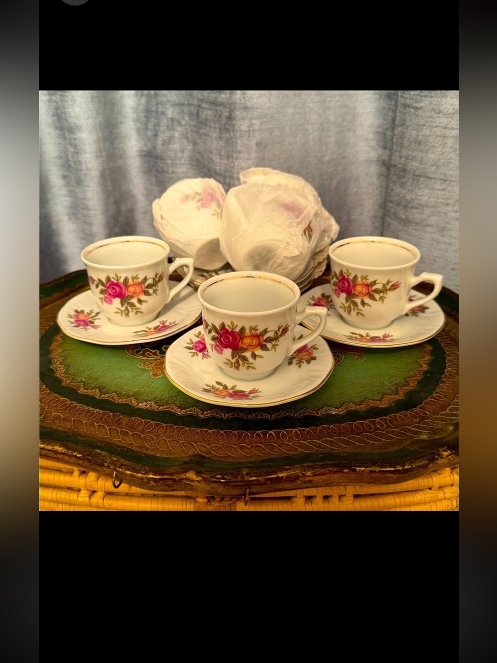 Vintage Southington By Baum "Rose Garden" Fine China Made In Poland 12 Pcs